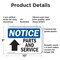 Signmission Parts And Service (Up Arrow), 10 in W x Rectangle, Plastic OS-2PACK-NS-P-710-L-17137 - alternate 2